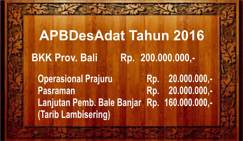 APBDesAdat Tahun 2016