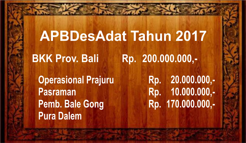 APBDesAdat Tahun 2017