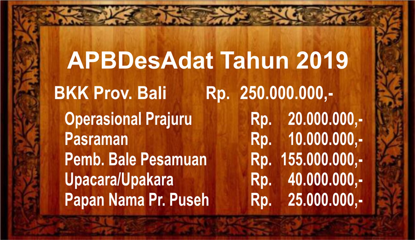 APBDesAdat Tahun 2019